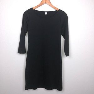 Old Navy Simple LBD | Womens S | Black | ¾ Sleeves | Hits Above the Knee